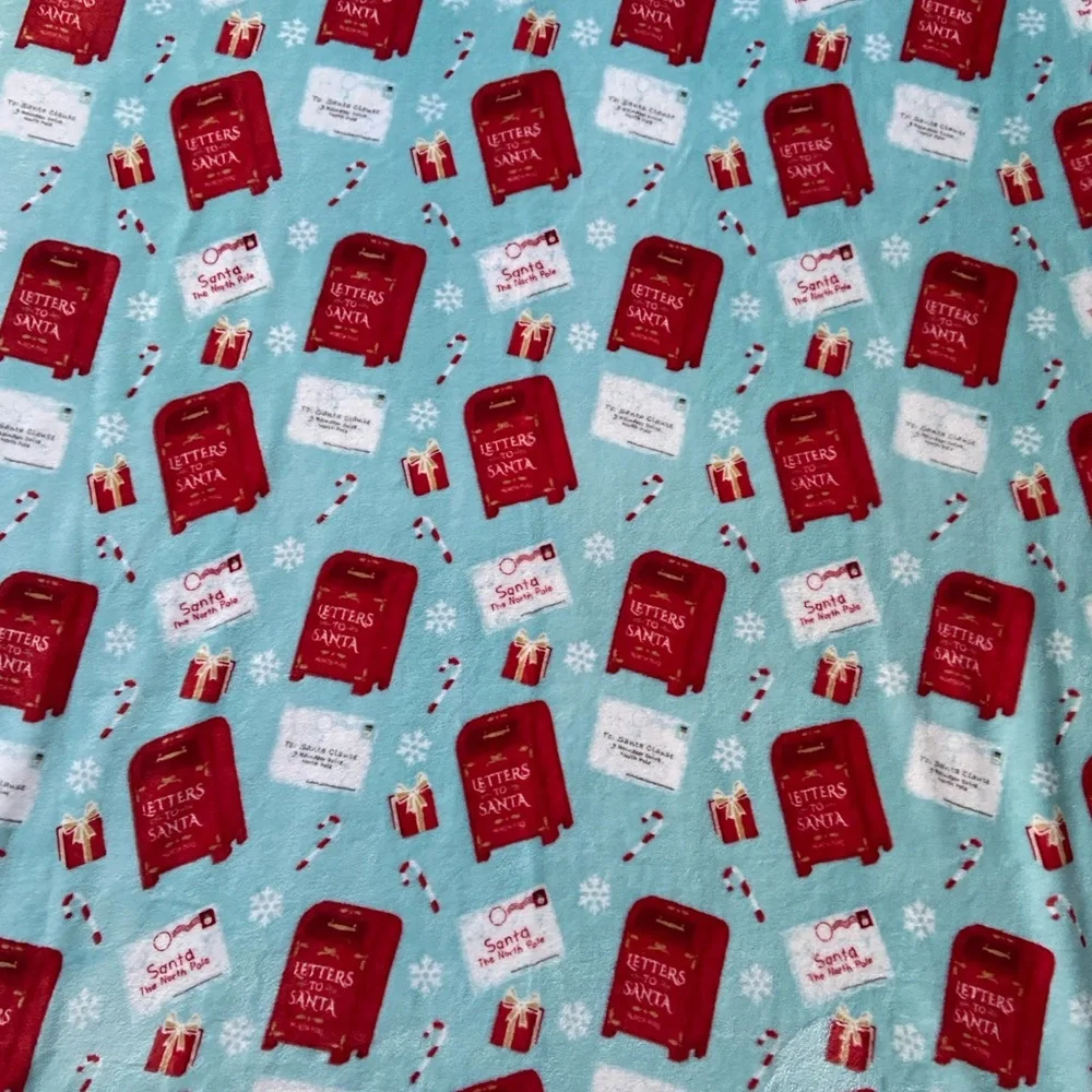 Artisan Christmas Letters to Santa Throw Blanket